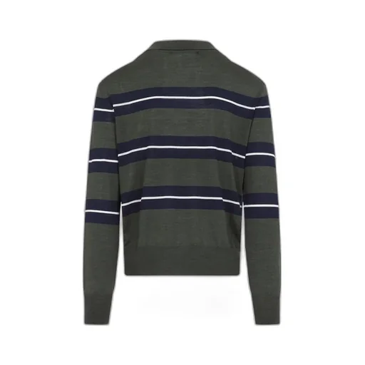 Striped Long-Sleeved Polo
