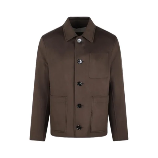 Long-Sleeved Button-Up Jacket