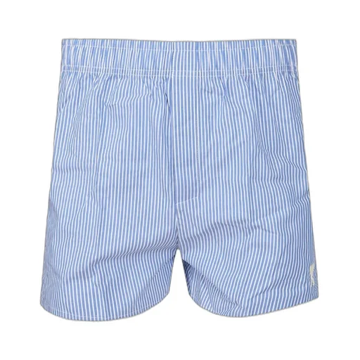 Logo Embroidered Striped Boxer