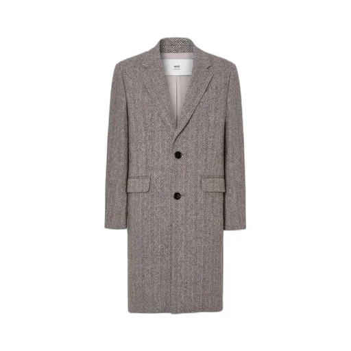 Herringbone Button-Up Coat