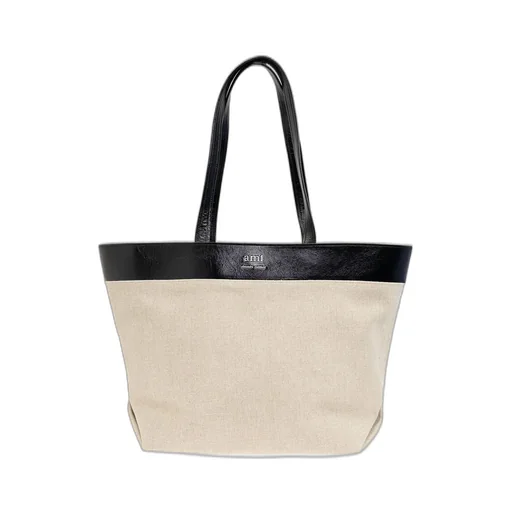 Logo Plaque Open Top Tote Bag