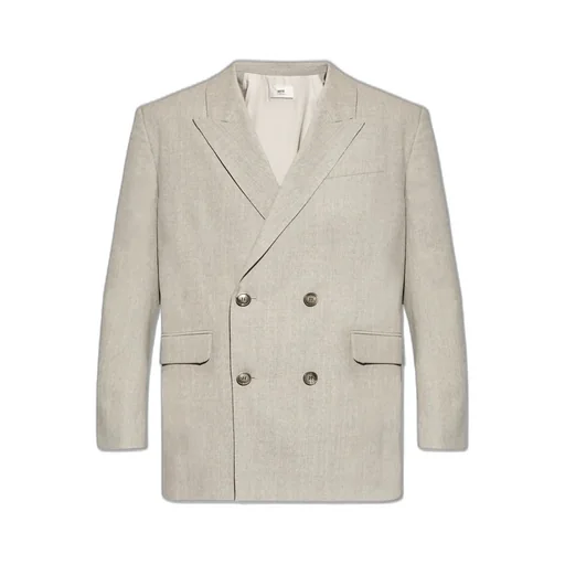 Double-Breasted Buttoned Blazer