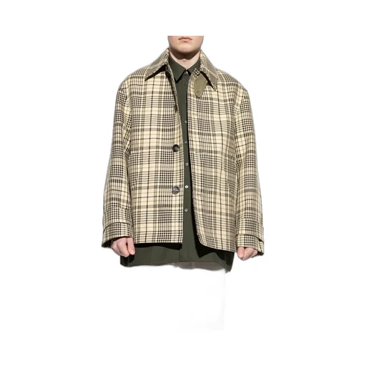 Checked Button-Up Jacket