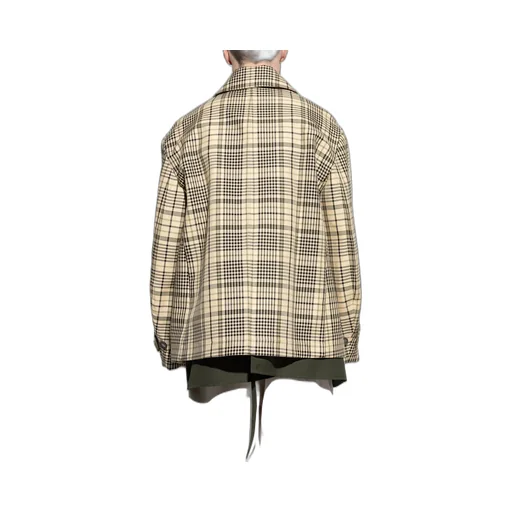 Checked Button-Up Jacket