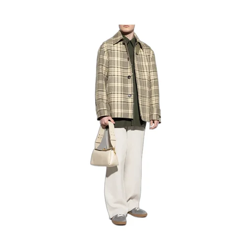 Checked Button-Up Jacket