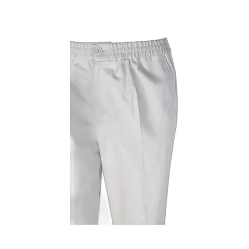 Elastic Waist Straight Leg Trousers