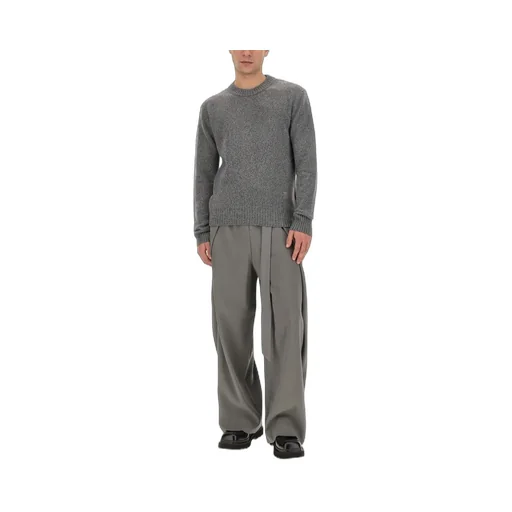 Wide-Leg Belted Trousers