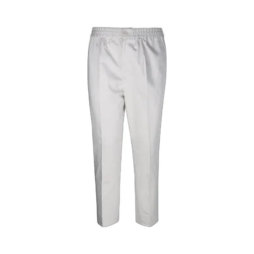 Elastic Waist Straight Leg Trousers