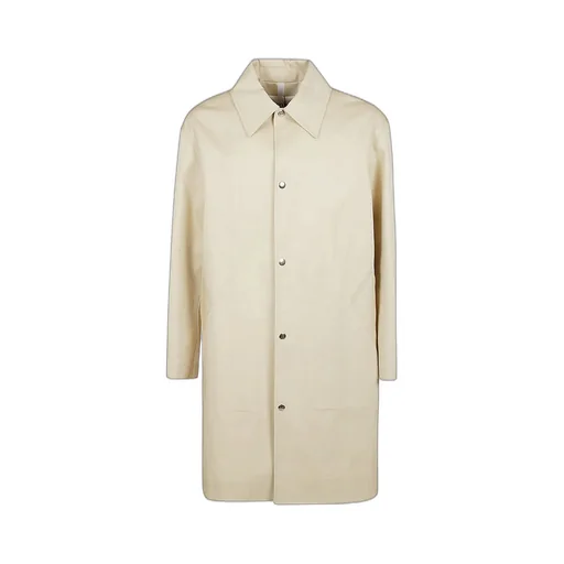 Rear Slit Long Sleeved Snapped Coat