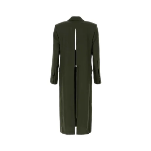 Single Breasted Back-Slit Long Coat