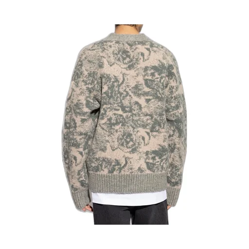 Jacquard V-Neck Buttoned Cardigan