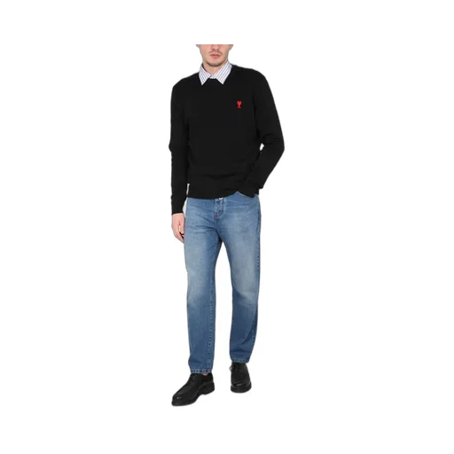 Logo Patch Tapered-Leg Jeans