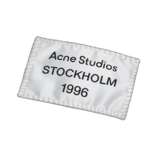 Logo Patch Fringed Scarf