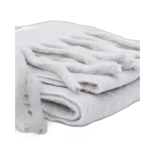 Logo Patch Fringed Scarf