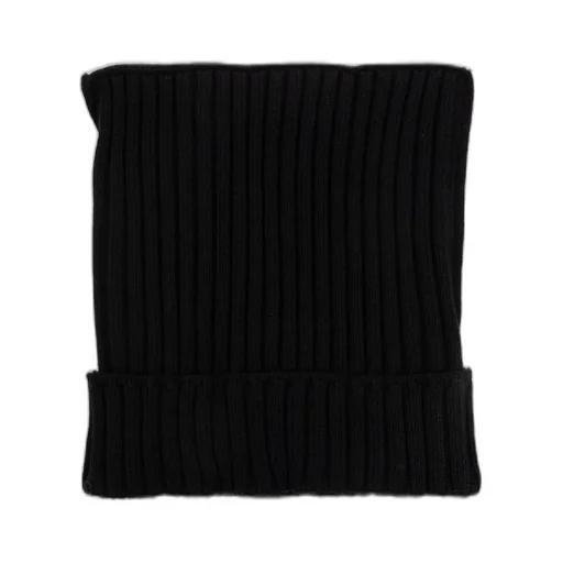 Logo Patch Ribbed Beanie