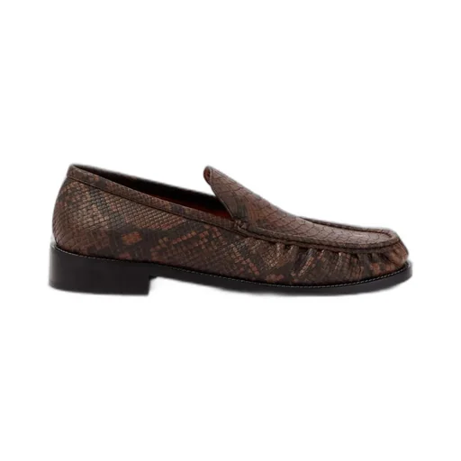 Embossed Almond Toe Loafers