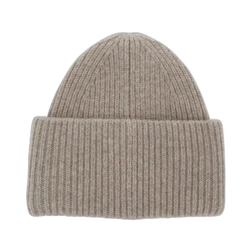 Face Patch Ribbed Beanie