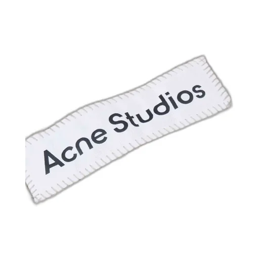 Logo Patch Fringed-Edge Scarf