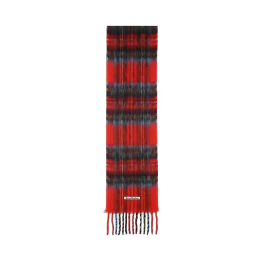 Checked Fringed Scarf