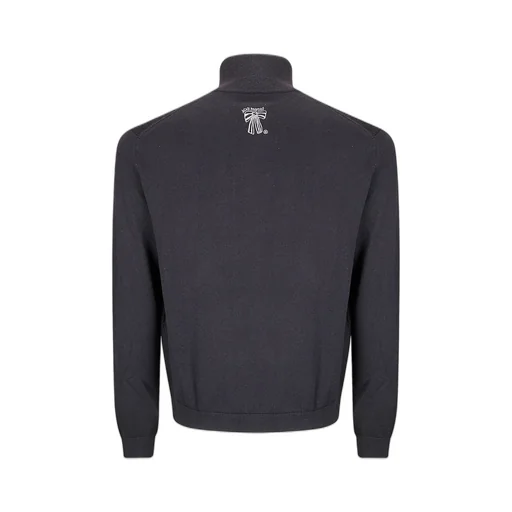 Logo Embroidered Zip-Up Cardigan