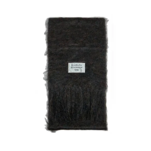 Logo Patch Fringed-Edge Scarf