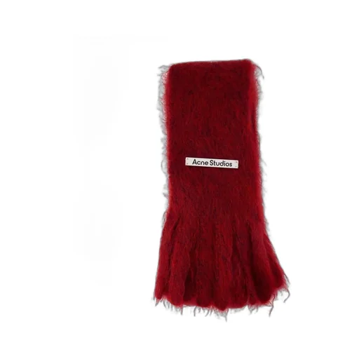Logo Patch Fringed Scarf