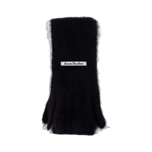 Logo Patch Fringed Scarf