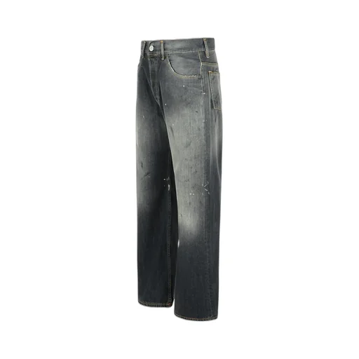 Loose-Fit Distressed Jeans