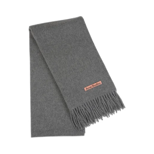 Logo Patch Fringed-Edge Scarf