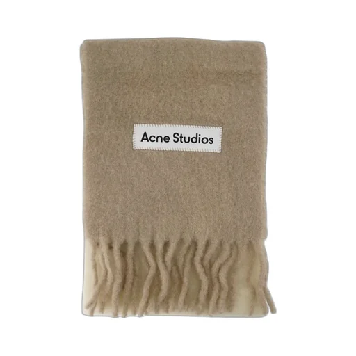 Logo Patch Fringed Scarf