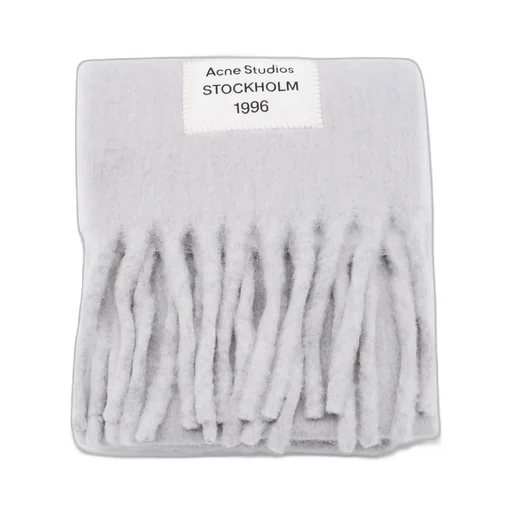 Logo Patch Fringed Scarf