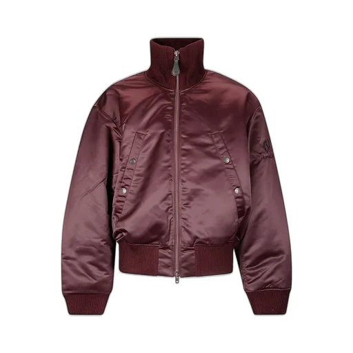 Logo Embroidered Zipped Bomber Jacket