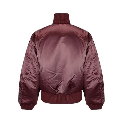 Logo Embroidered Zipped Bomber Jacket