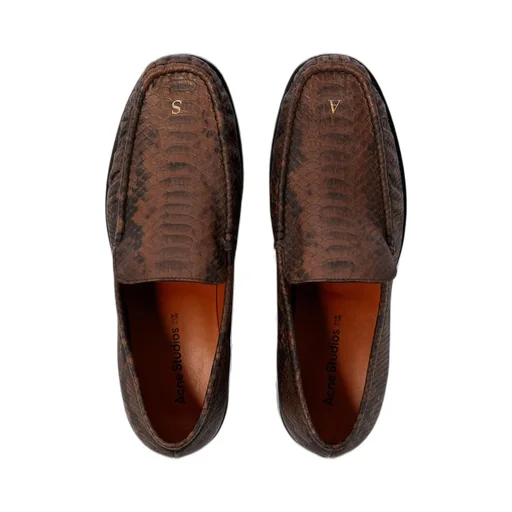 Embossed Almond Toe Loafers