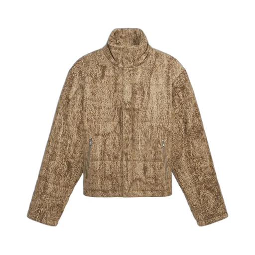 Textured High-Neck Coat