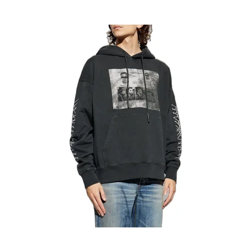 Graphic Printed Drawstring Hoodie