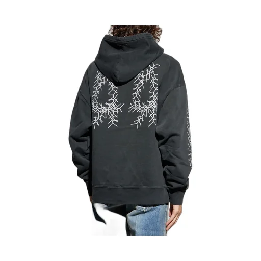 Graphic Printed Drawstring Hoodie