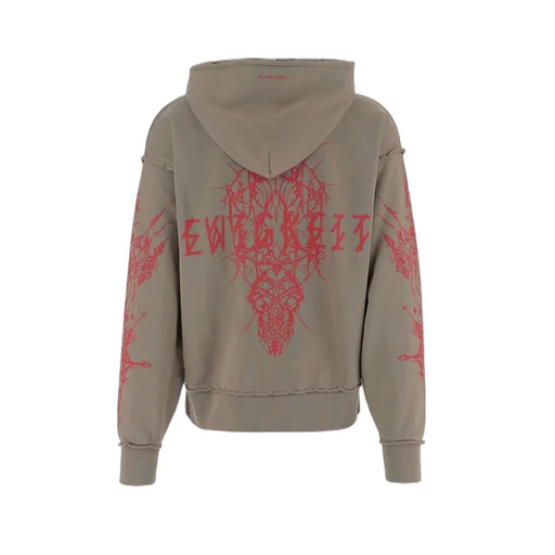 Graphic Zip-Up Sweater
