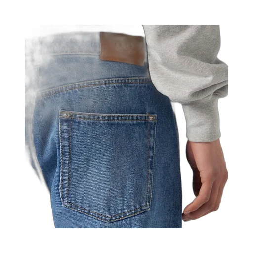 Distressed Straight-Leg Jeans