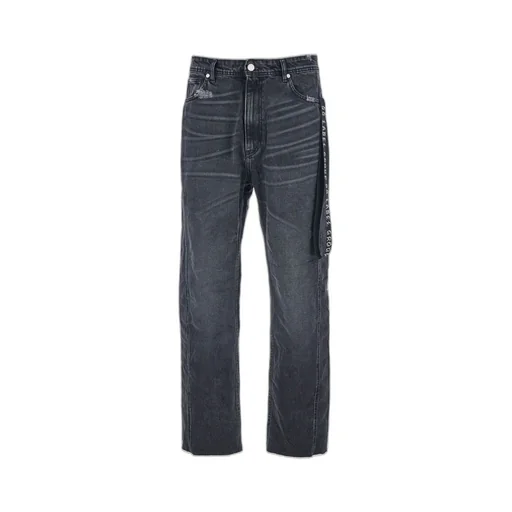 Embroidered Straight-Leg Jeans