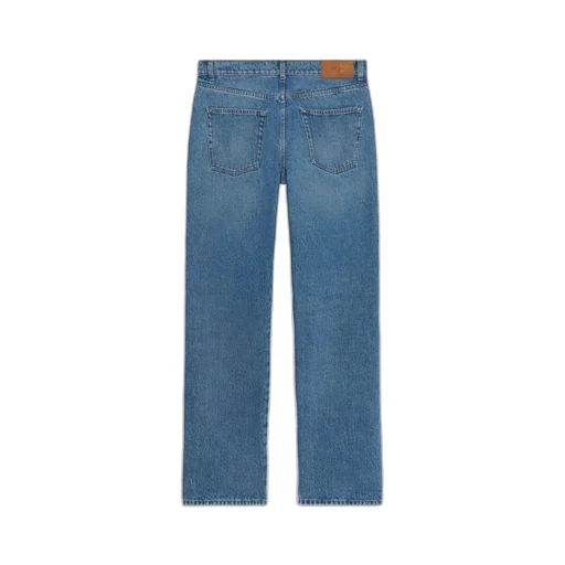 Distressed Straight-Leg Jeans