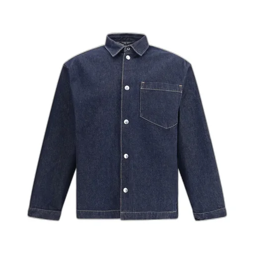 Snap-Closure Denim Shirt