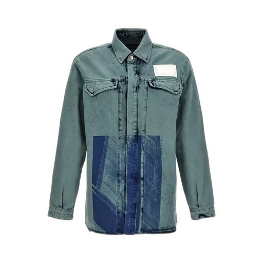 Logo Print Denim Shirt