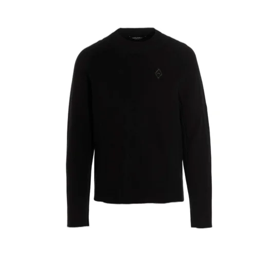 Logo Plaque Mockneck Sweater