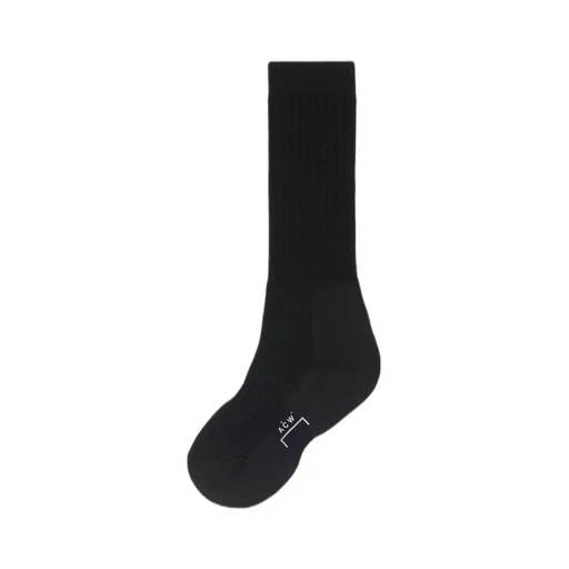 Logo Intarsia Long Army Socks