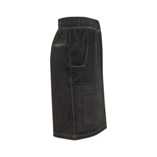 Logo Debossed Straight Leg Shorts