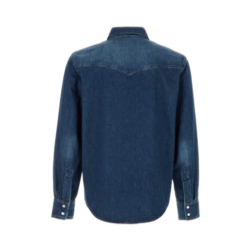 Double-Pocket Buttoned Denim Shirt