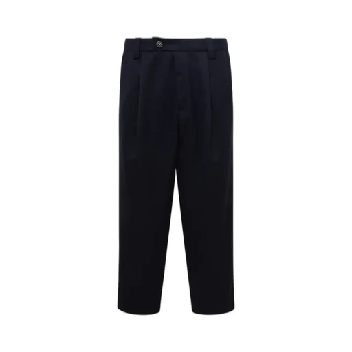 Cropped Straight-Leg Tailored Trousers
