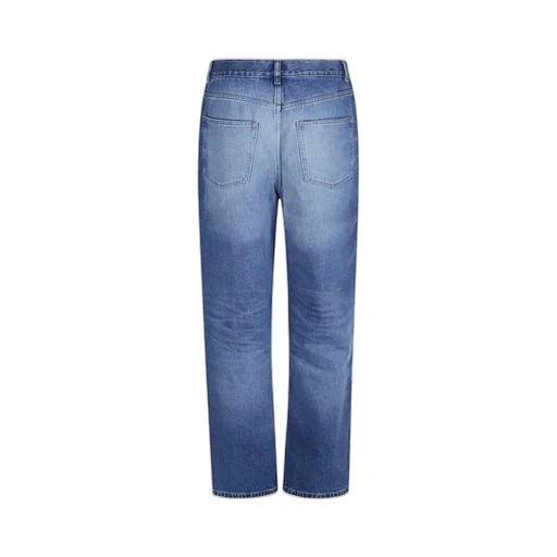 Button Detailed Straight Leg Jeans