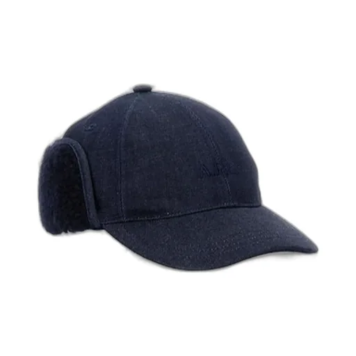 Logo Patch Ear-Flap Denim Cap